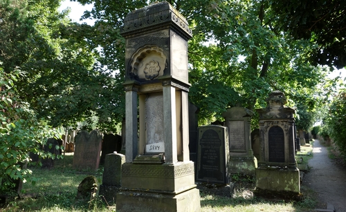 Grabsteine auf dem Friedhof