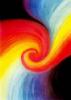 Eine Energiespirale in allen Regenbogenfarben